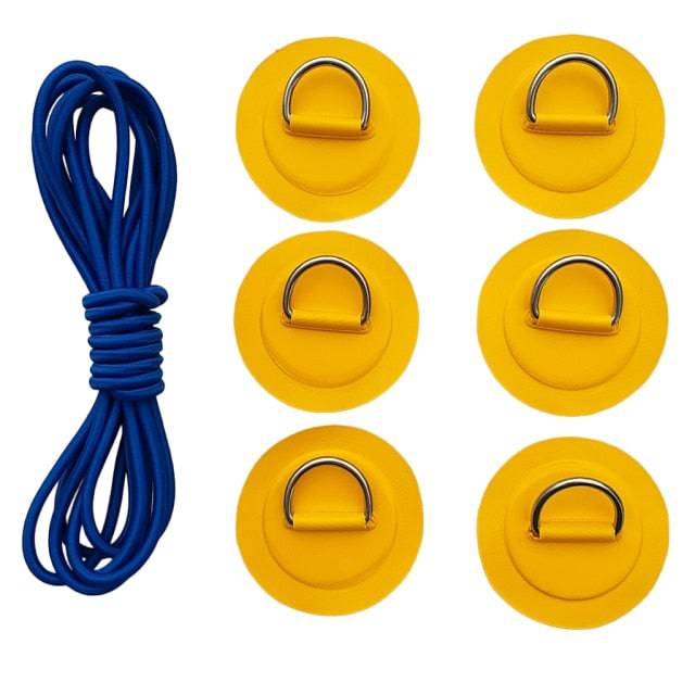 D-Ring Patch with Bungee Cord Tie Down - Kayak and Paddle Board - SUBMRG